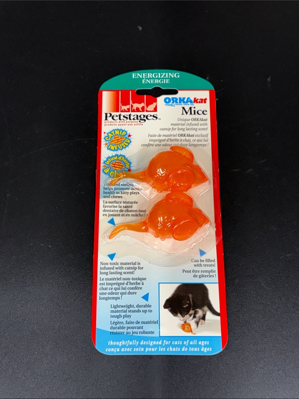 ORKAkat Orange Cat Mice Toys - Pack of 2